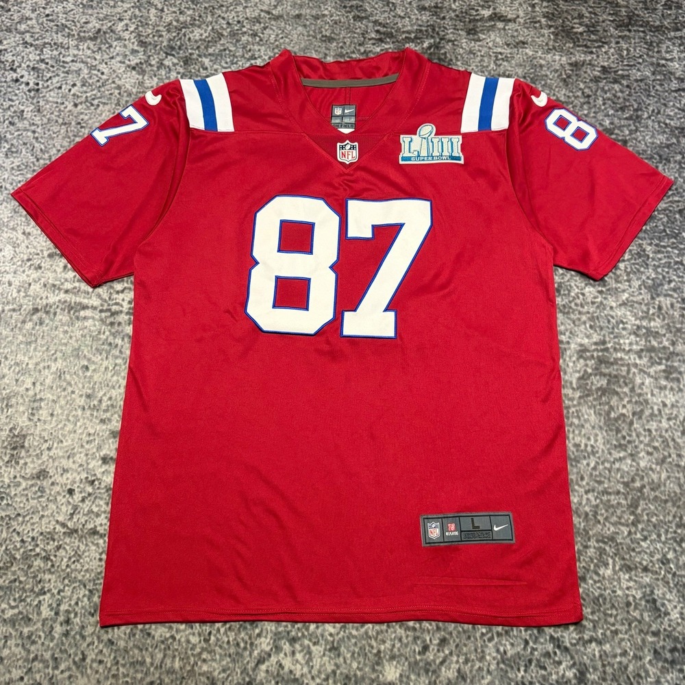 Nike On Field New England Patriots Rob Gronkowski Jersey Super Bowl LIII Large